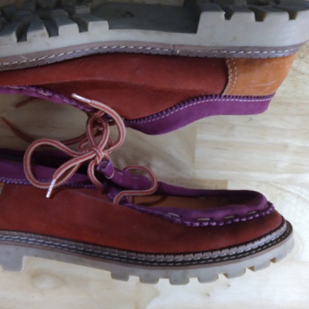 Vintage Tribeca Three Tone Leather Wallabee Loafer Shoes - Picture 4 of 7